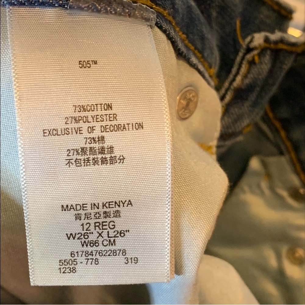Levi’s Jeans Women’s 505 Regular Blue Jeans Size W 26 L 26 - Picture 4 of 7
